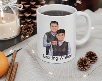 Exciting Whites Cooper Dejean x Reed Blankenship Step Brothers Ceramic Mug, (11oz, 15oz)