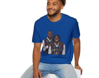 Lebron James x Tyrese Maxey Step Brothers Unisex Softstyle T-Shirt 76ers