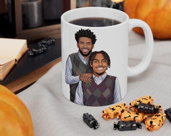 Joel Embiid x Tyrese Maxey Ceramic Mug, (11oz, 15oz) Step Brothers