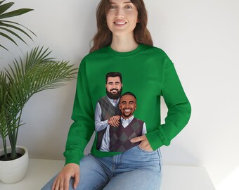 Jason Kelce X Jalen Hurts Step Brothers Crewneck Sweatshirt
