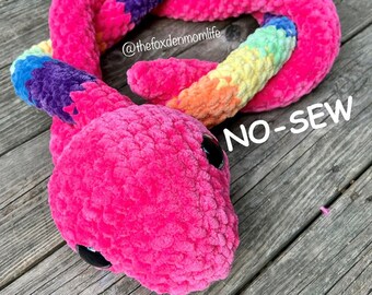 CROCHET PATTERN: Jasmine the No-Sew Twisty Snake