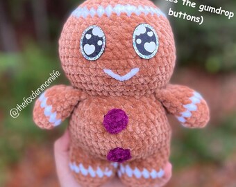 CROCHET PATTERN: Gumdrop the Gingerman