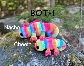 CROCHET PATTERN: BOTH Nacho and Cheeto the Chameleon