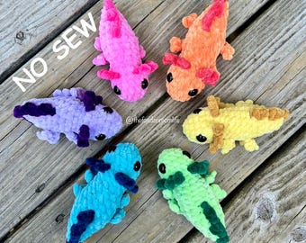 CROCHET PATTERN: No Sew Emotional Support/Pocket Axolotl