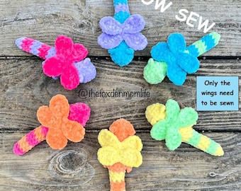 CROCHET PATTERN: Low Sew Emotional Support Dragonfly