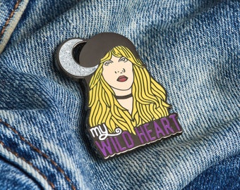 Stevie Nicks My Wild Heart Enamel Pin Badge | Fleetwood Mac | Witchy Woman | Rock n Roll | 1970s | Boho | Magic | Pin for Denim Jacket/Bag