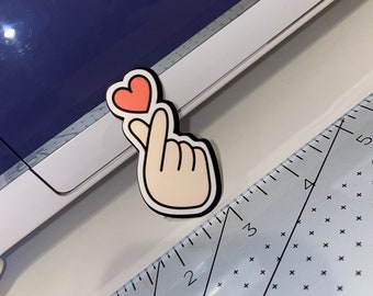 Waterproof Finger Heart Sticker