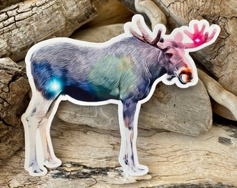 STC-234 Alaska Moose Sticker, Alaska Adventure Sticker, Alaska Wildlife Photography, Explore National Parks, Alaska Art