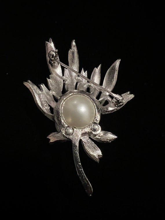 Crown Trifari rose brooch