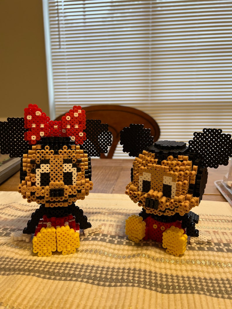 Mickey Mouse 3D Perler Beads Etsy