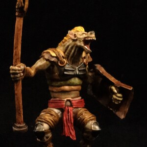 Gnoll, Frostgrave Miniature, Dungeons and Dragons Miniature, Wizkids Gnoll, Painted Miniature, DND, Role Playing Miniature