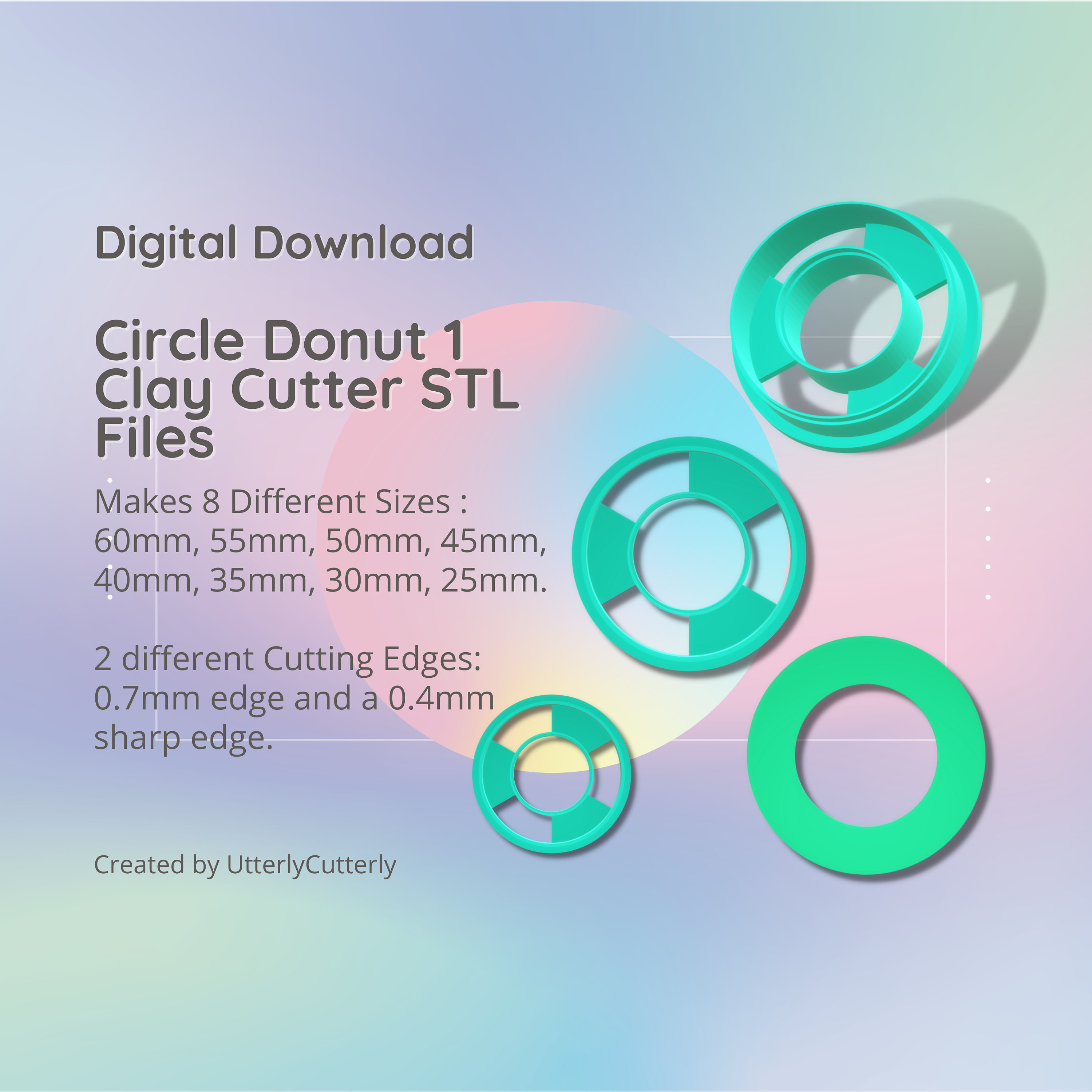 Circle Cutter, Plastic 7 - The Ceramic Shop