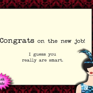 congrats, I guess you really are smart // funny farewell card, new job card, miss you card, funny retirement card, snarky humor