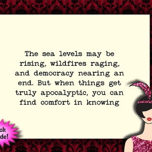 the sea levels may be rising // funny birthday card, snarky humor, sarcastic card, snarky birthday card for friend or family