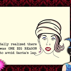 Santa’s lap // funny xmas card // adult Christmas card // funny retro card // sarcastic holiday card // snarky Christmas card