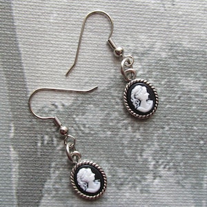 Cameo drop earrings Vintage style.