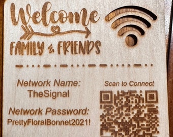 WiFi QR Code Signs