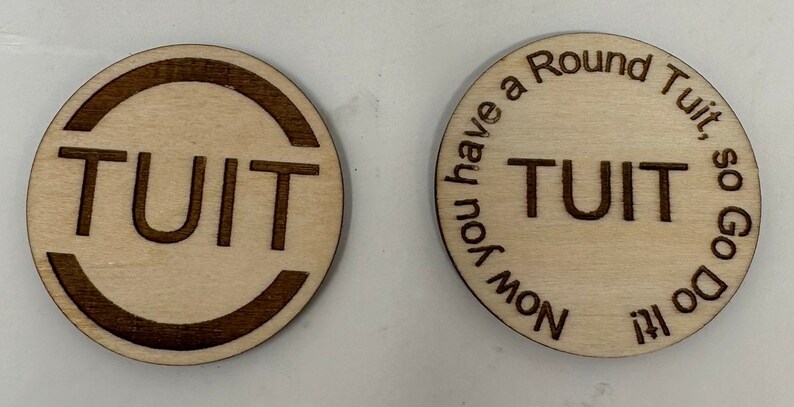Tuit Text Round Tuits to Keep in Your Pocket! - Etsy