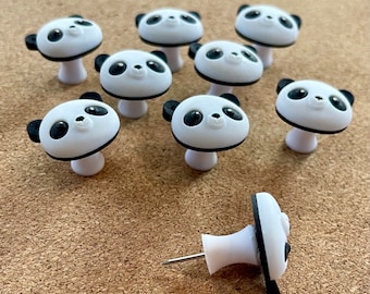 Panda bear thumbtacks, pushpins, teacher gifts, collectors, decorative, cork board