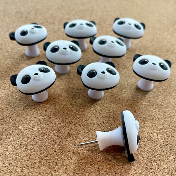 Panda bear thumbtacks, pushpins, teacher gifts, collectors, decorative, cork board