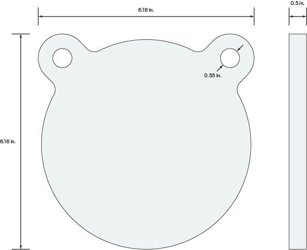 6 in X 1/2 in AR500 Shooting Target - Etsy