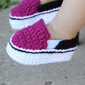 PATTERN-- Baby Vans Slip On Crochet Shoes