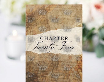 Literary Wedding Table Numbers 13-24: Book Theme, Literature-Inspired Wedding, Book Club Table Toppers, Book Theme, Book Themed Wedding
