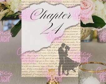 Literary Wedding Table Numbers 13-24 Book Theme Party, Literature-Inspired Wedding, Book Club Table Toppers, Book Theme, Book Themed Wedding