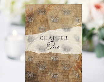 Números de mesa para bodas literarias (del 1 al 12): Bodas con temática literaria, Decoración de mesa para clubes de lectura, Bodas con temática literaria