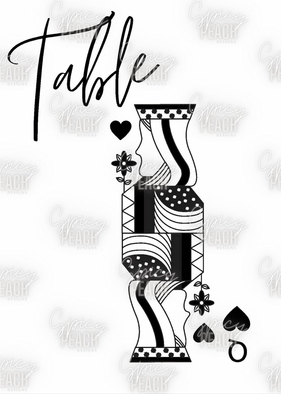 Spades Table Numbers Casino Table Numbers Playing Cards Etsy