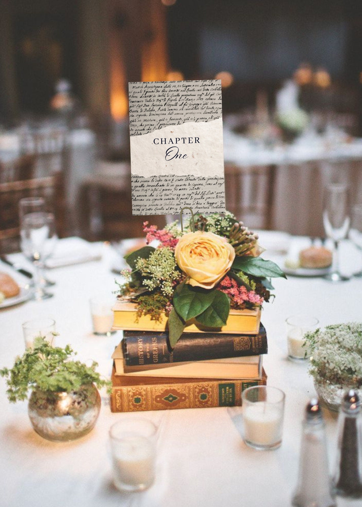 wedding centerpieces with books and pearls  Vintage wedding centerpieces,  Vintage wedding centerpieces diy, Vintage wedding decorations
