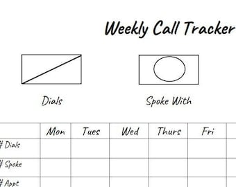 Lead Generating Call Tracker | Real Estate Agent Planner | Realtor Organization | Appointment Schedule