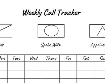 EDITABLE | Lead Generating Call Tracker | Real Estate Agent Planner | Realtor Organization | Appointment Schedule | WORD document