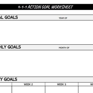 Productivity Coaching Goal Setting 4-1-1 | Real Estate Agent Planning | Realtor Organization |