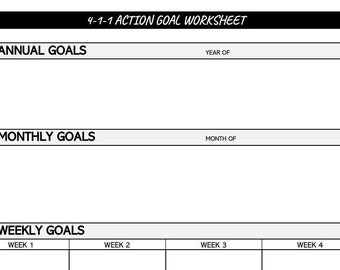 Productivity Coaching Goal Setting 4-1-1 | Real Estate Agent Planning | Realtor Organization |