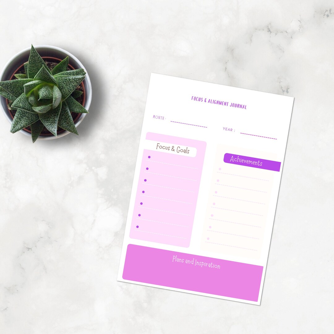 BUNDLE - 3 Page Printable Visual Diary Manifesting, Gratitude, Focus ...