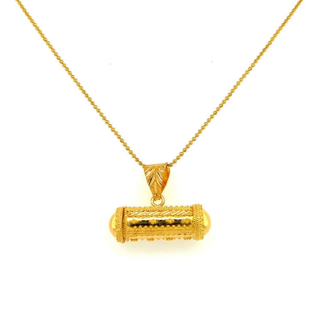 22K Gold Detailed Taweez Locket Pendant Etsy