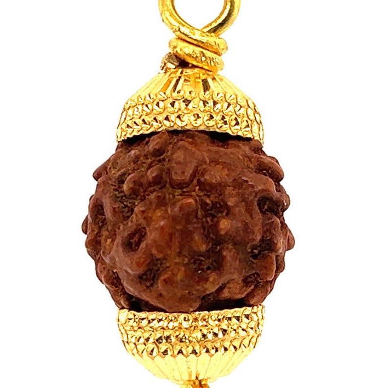 22K Gold Elegant Rudraksha Pendant Etsy