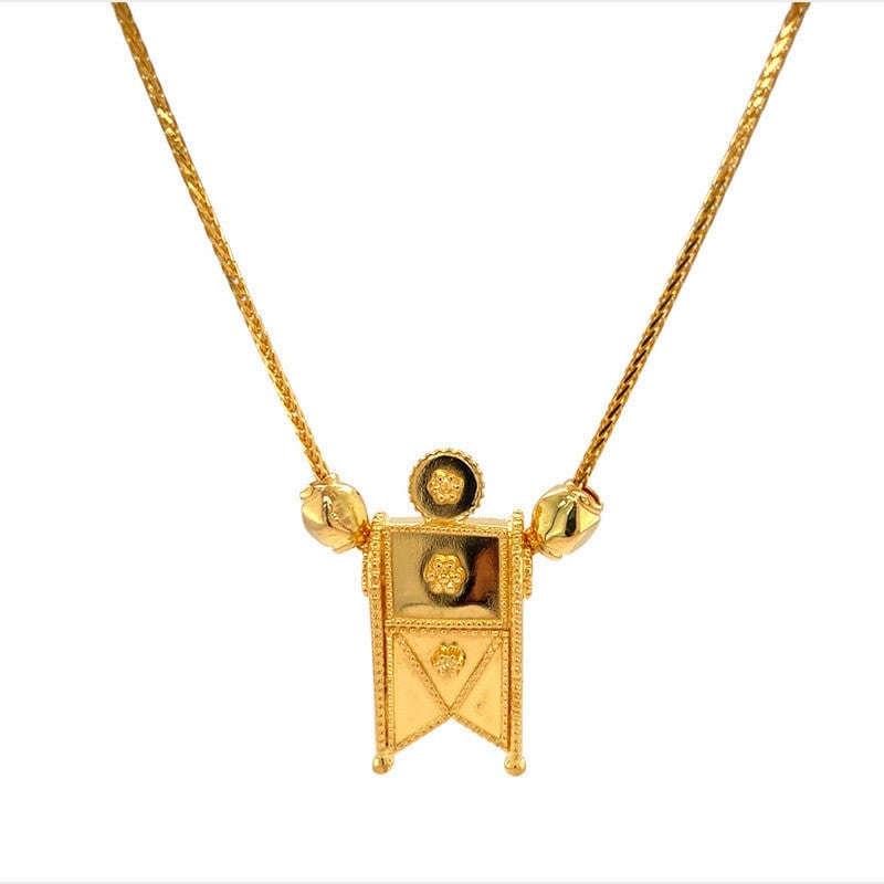 22K Gold 3 piece Thali Pendant Etsy New Zealand