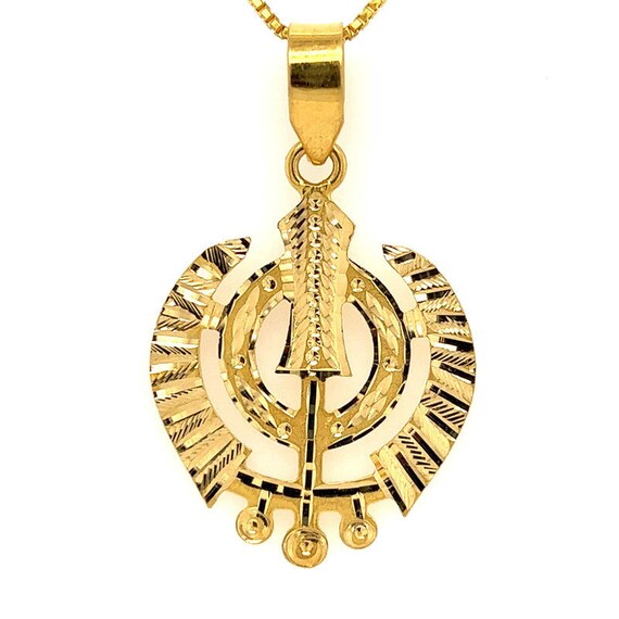 22k gold khanda pendant online