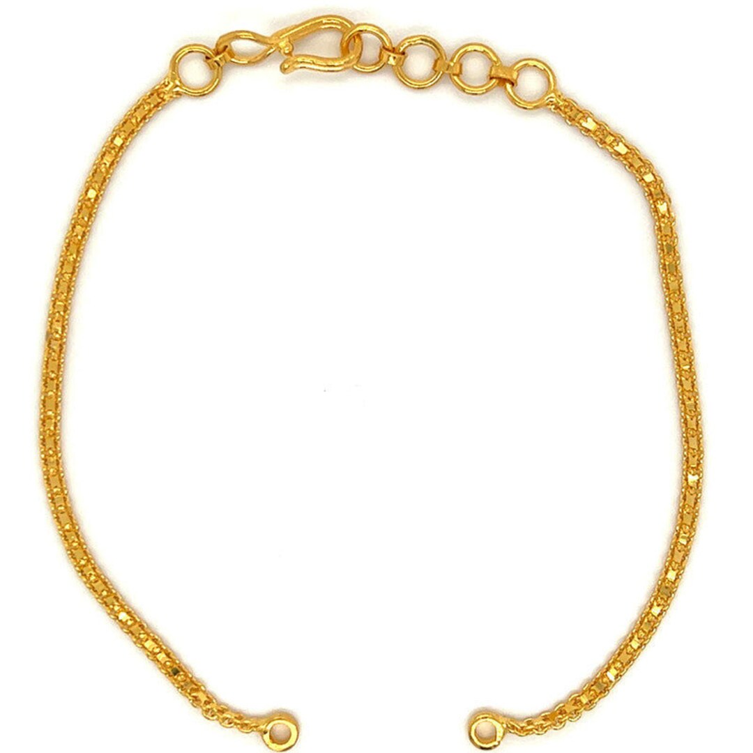 22K Gold 7.5 Inch Interlocking Back Chain Extender - Etsy
