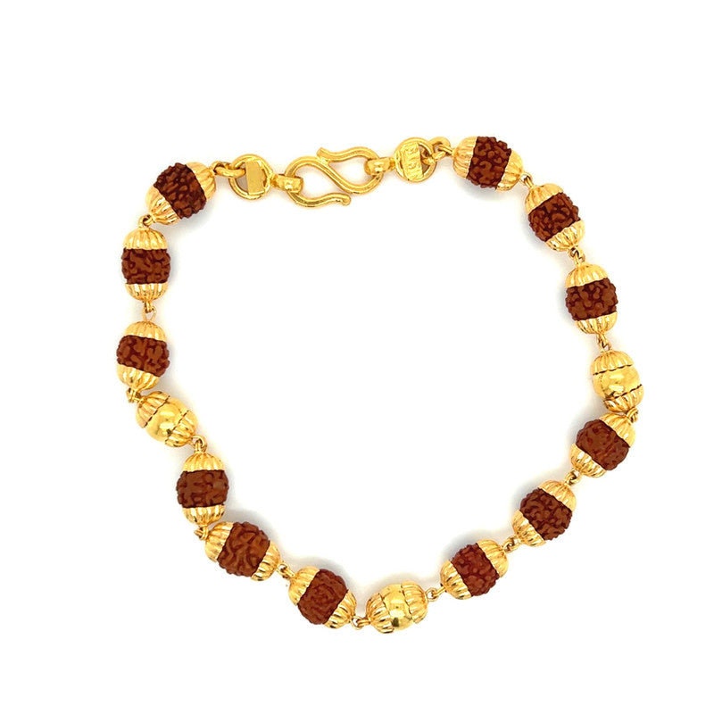 Brijesh Kyra Rudraksha Gold Bracelet For Men Online Jewellery Shopping  India | Yellow Gold 22K | Candere by Kalyan Jewellers