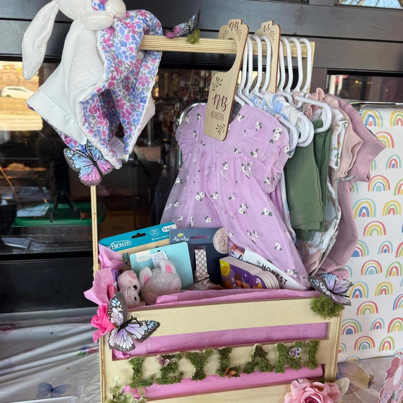 Baby Cloth Rack Present Baby Shower Basket Clothing Rack - Etsy