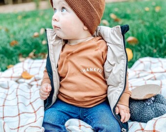 Thankful crewneck- toddler sweatshirt-thanksgiving outfit