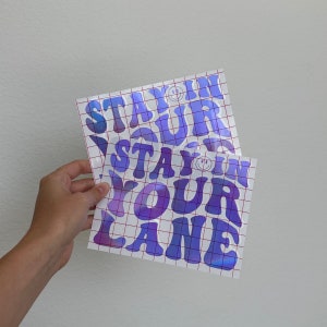 Stay In Your Lane Window Decal | Window Stickers | Bumper Stickers | Cute Car Window Stickers | Vinyl Car Decal | Smiley Face Car Decal