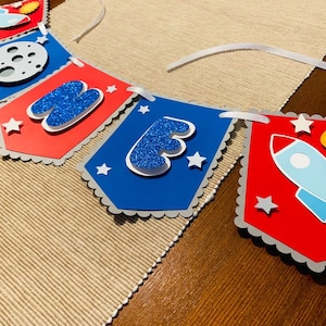 Space Party ONE Highchair Banner