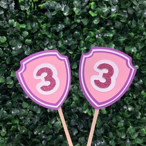 Paw Party Cupcake Toppers