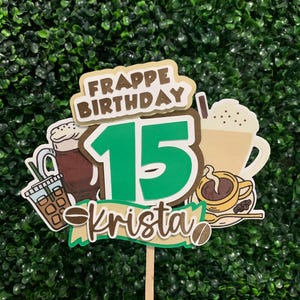 Frappe Coffee Cake Topper