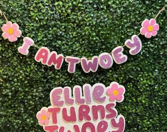 Blue Dog Glitter Cake Topper: Cartoon Birthday Party Decorations