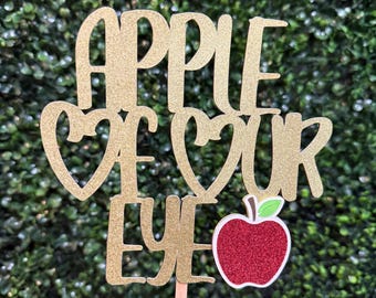 Apple of Our Eye Cake Topper: Glitter First Birthday, Baby Shower